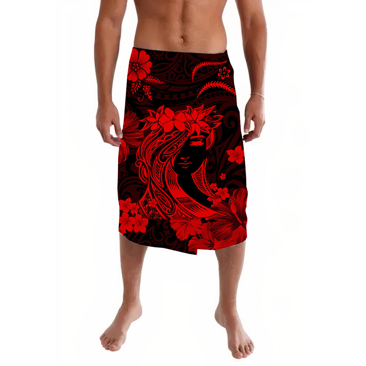 Hawaii Lavalava Polynesia Red Attractive Hula Girl LT13 - Wonder Print Shop