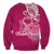 Breast Cancer Pink Ribbon Butterfly Polynesian Pink Version Sweatshirt LT12 - Wonder Print Shop