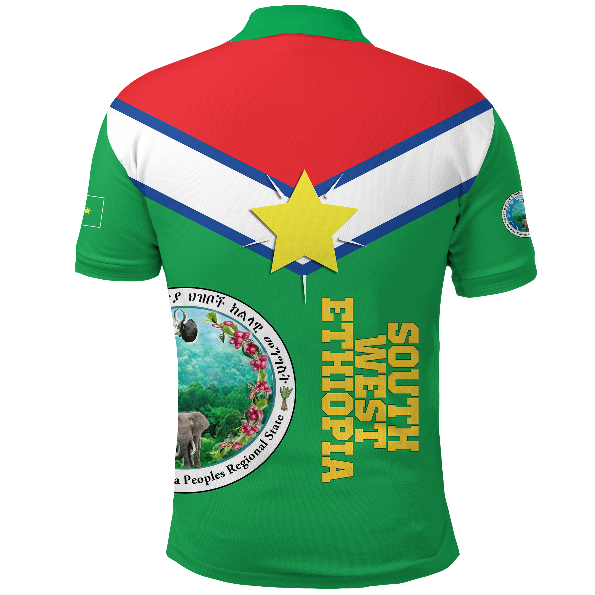 South West Ethiopia Pride Polo Shirt LT12 - Wonder Print Shop