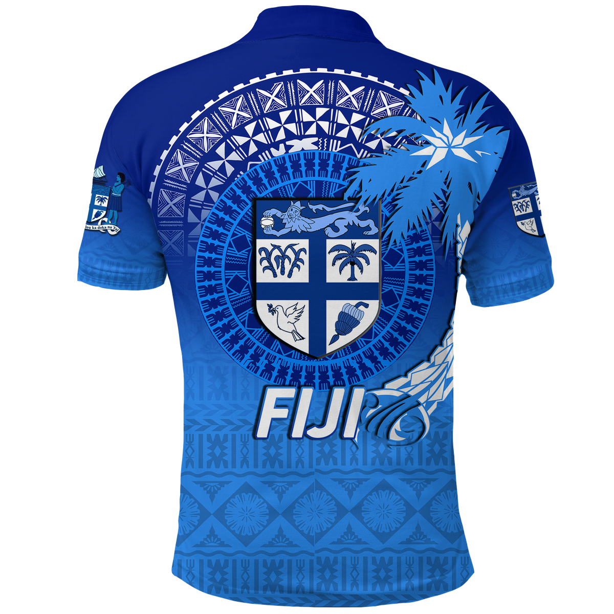Fiji Tapa Tribal Coconut Tree Polo Shirt LT12 - Wonder Print Shop