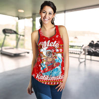 Custom Personalised Hawaii Christmas Santas Surf Mele Kalikimaka Women Tank Top LT2 - Wonder Print Shop