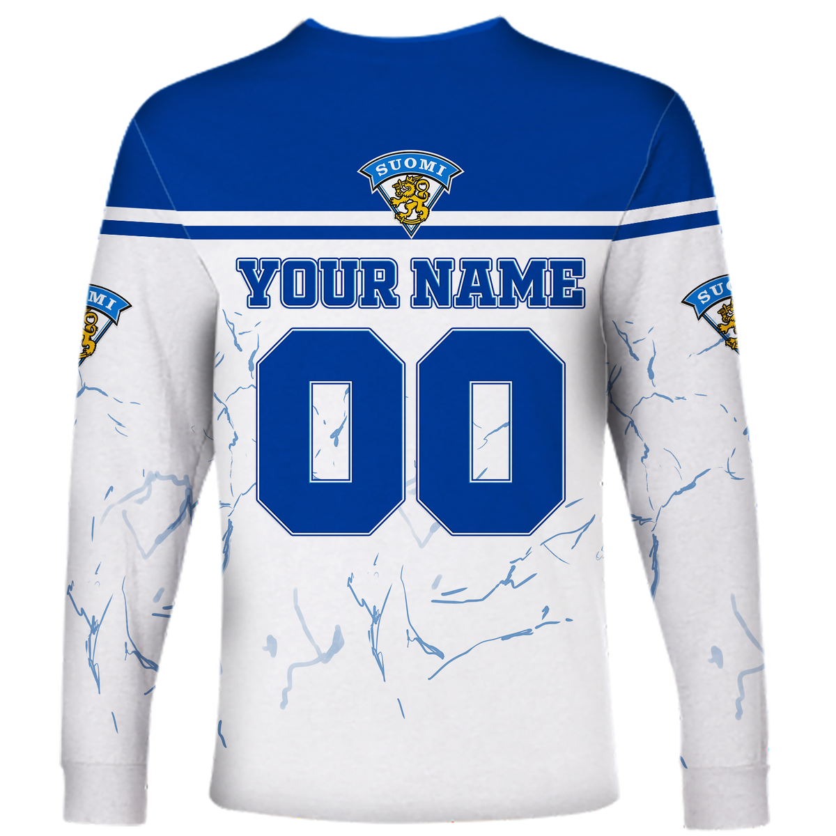 (Custom Personalised) Finland Hockey Pride Long Sleeve Shirt LT12 - Wonder Print Shop