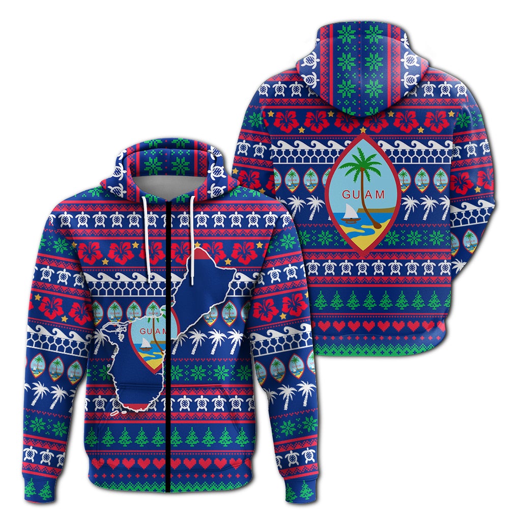 Guam Christmas Zip Hoodie Ugly Christmas LT12 - Wonder Print Shop