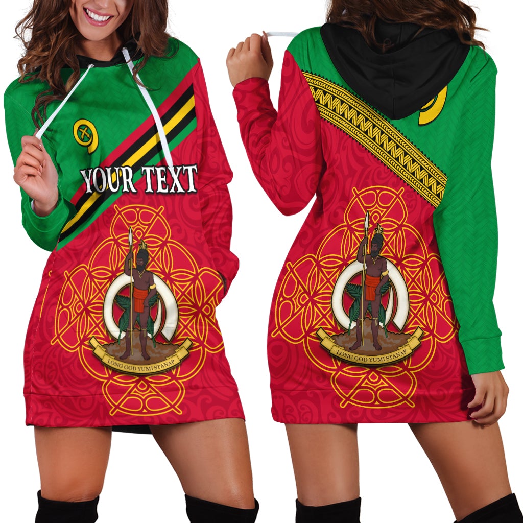 (Custom Personalised) Vanuatu Hoodie Dress Pattern Sand Drawing LT13 - Wonder Print Shop