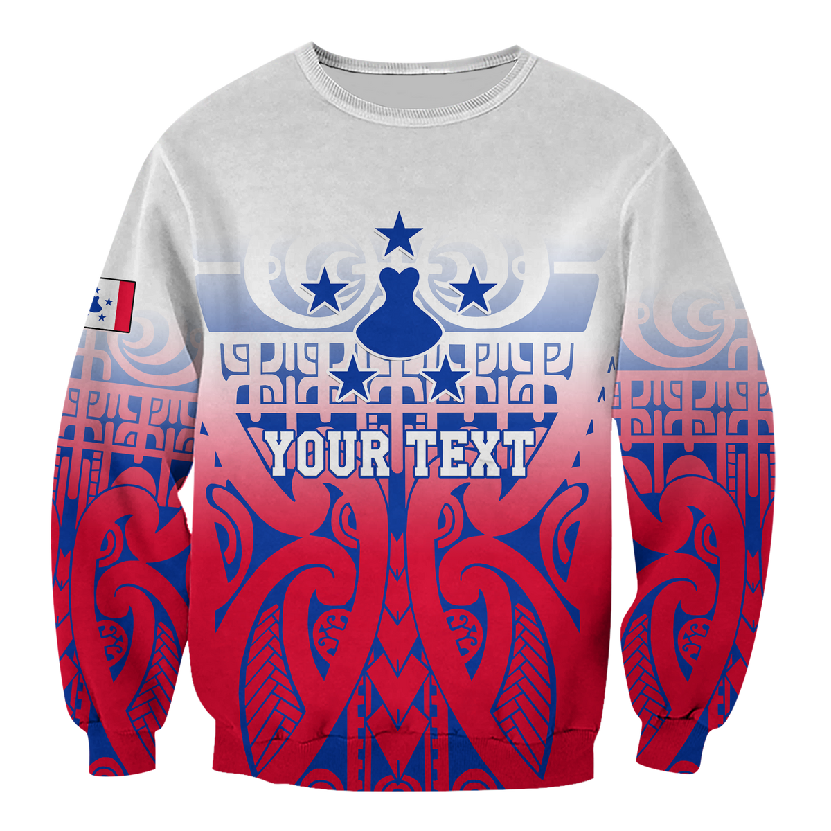 (Custom Personalised) Austral Islands Tribal Tattoo Sweatshirt LT12 - Wonder Print Shop