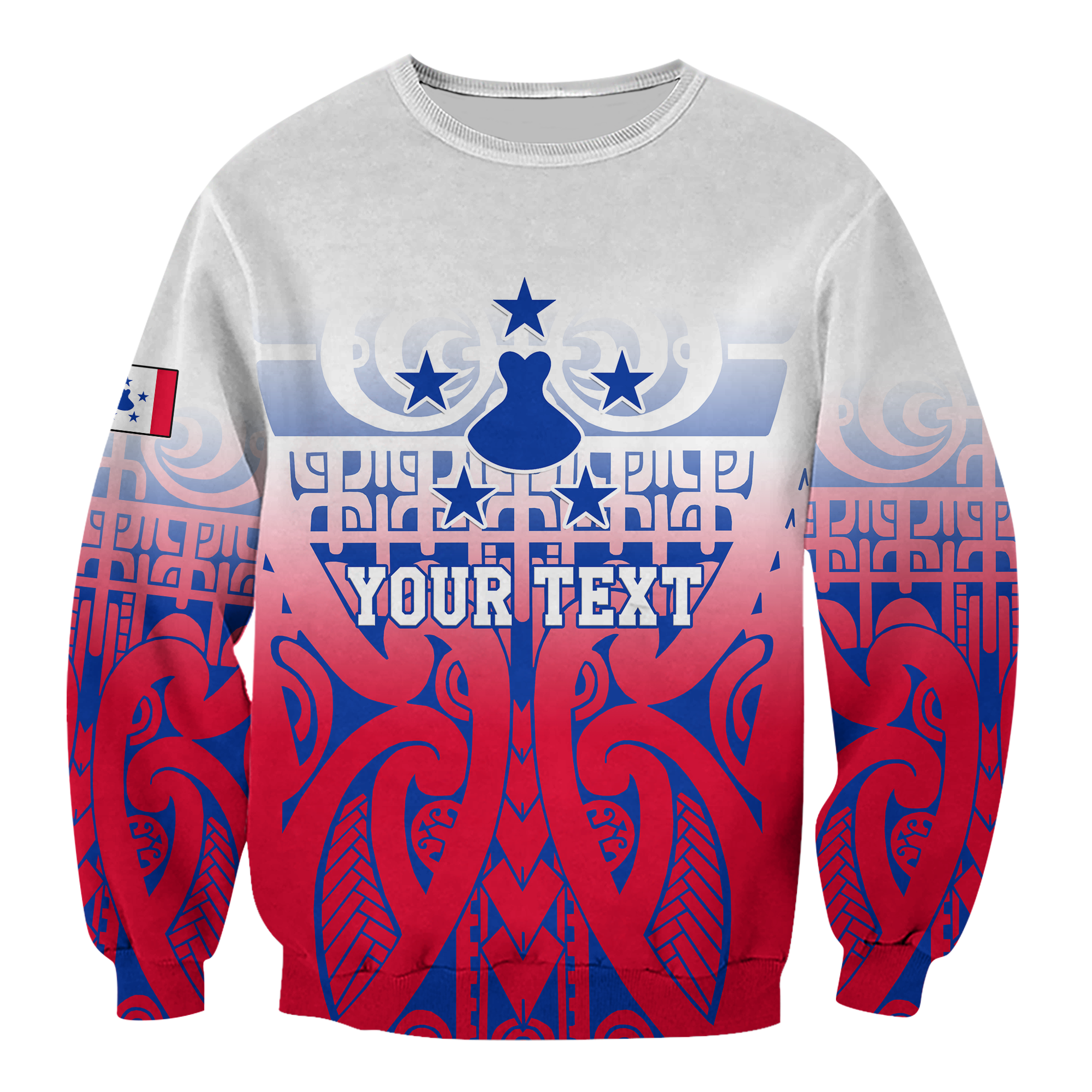 (Custom Personalised) Austral Islands Tribal Tattoo Sweatshirt LT12 - Wonder Print Shop