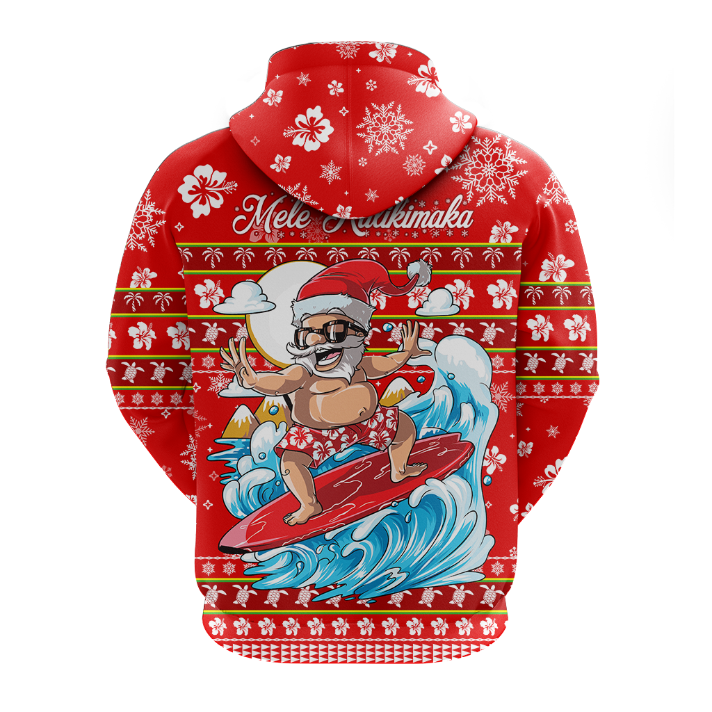 Hawaii Christmas Santas Surf Mele Kalikimaka Hoodie LT2 - Wonder Print Shop