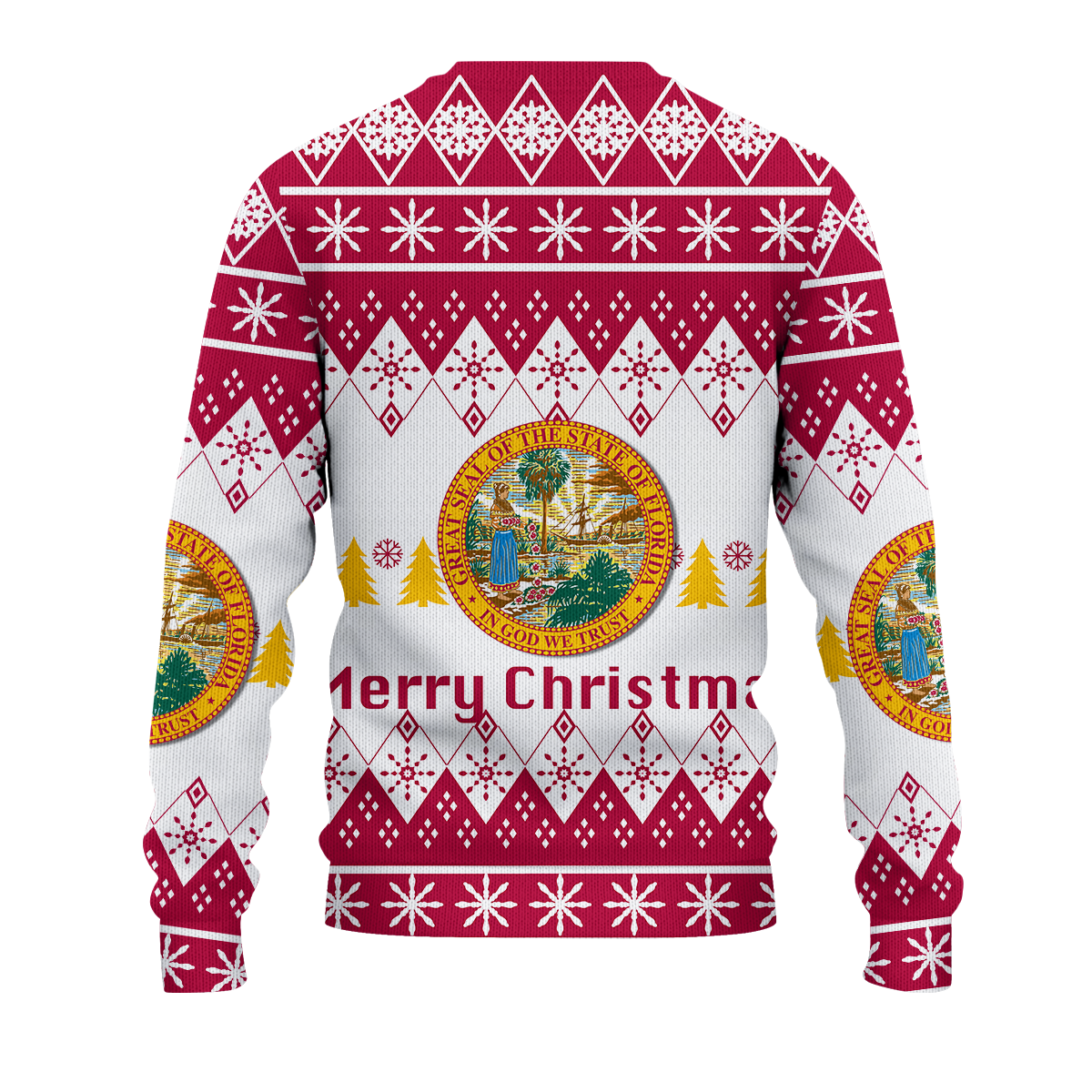 Florida Christmas Merry Christmas Ugly Pattern Sweatshirt - LT12 - Wonder Print Shop