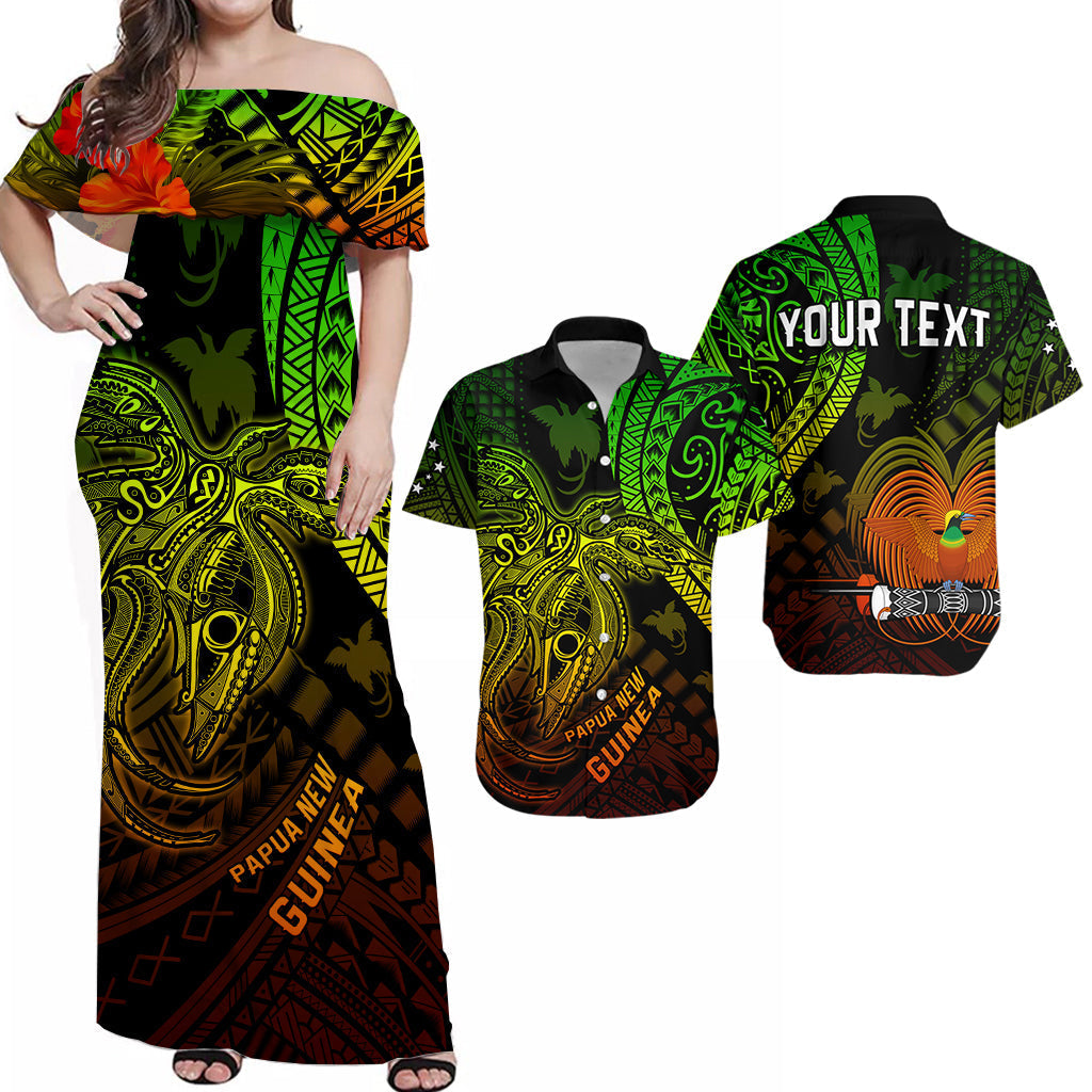 Personalised Papua New Guinea Matching Hawaiian Shirt And Dress Raggiana Birds Of Paradise Special 02 LT13 - Wonder Print Shop
