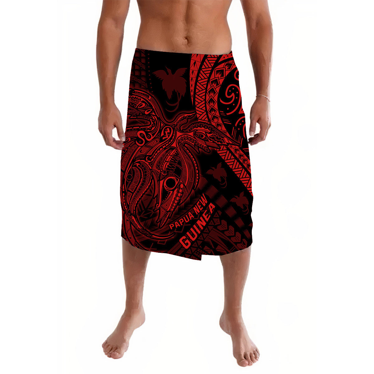 Custom Personalised Papua New Guinea Lavalava Raggiana Birds Of Paradise Red LT13 - Wonder Print Shop