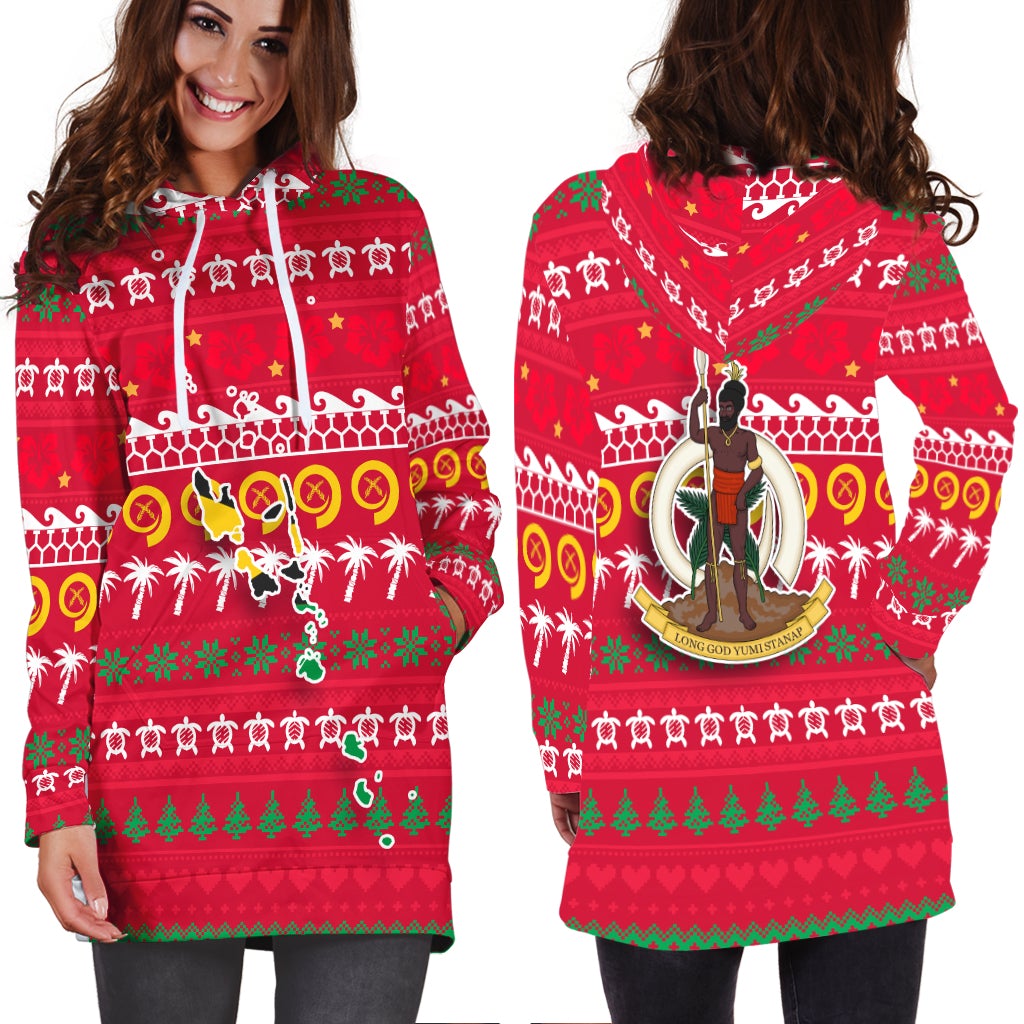 Vanuatu Christmas Hoodie Dress Ugly Christmas LT12 - Wonder Print Shop