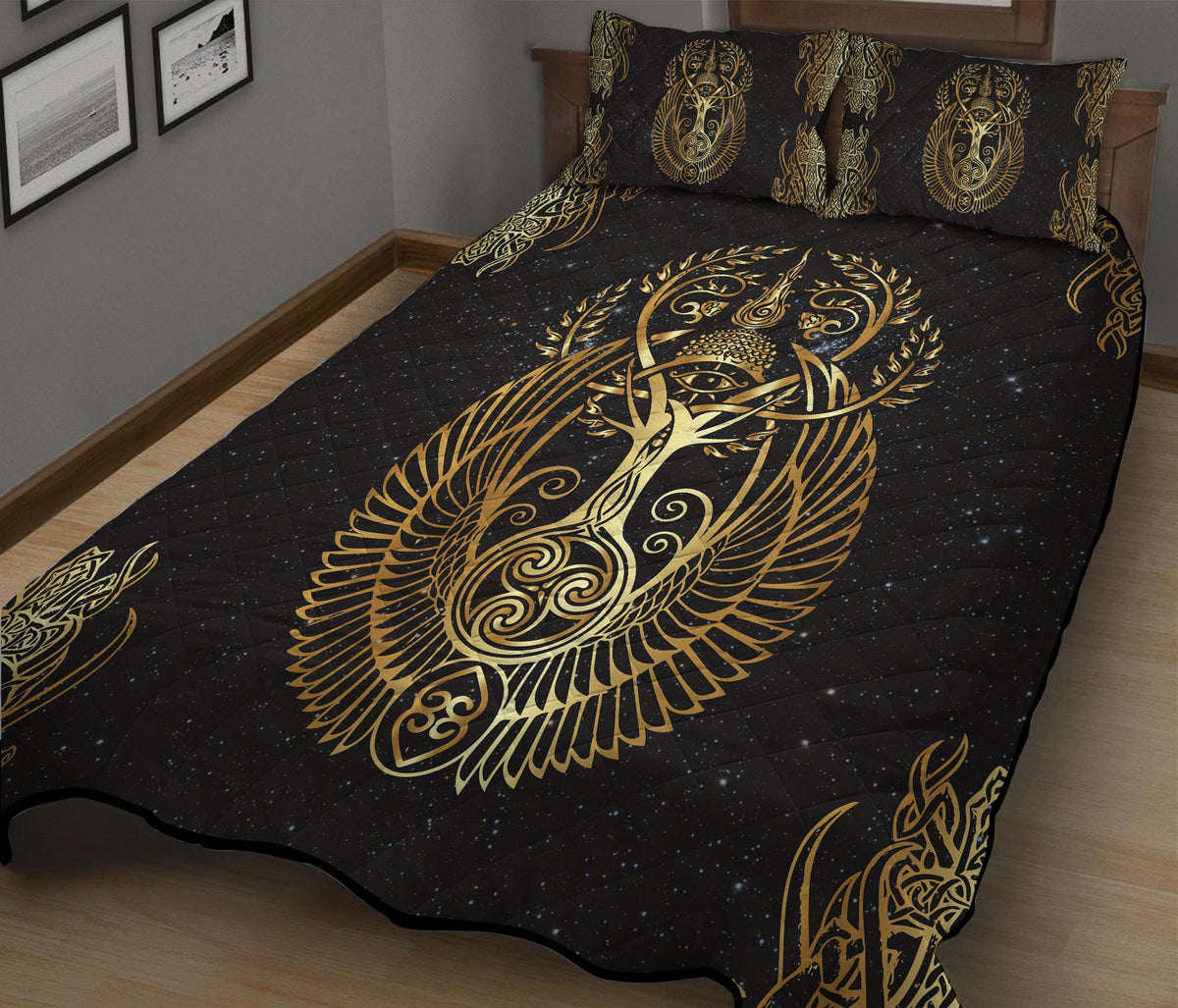 Viking Yggdrasil Tree Of Life Odin Quilt Bed Set LT12 - Wonder Print Shop
