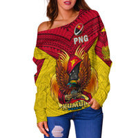 Custom Personalised Papua New Guinea Rugby Kumul Pride Women Off Shoulder Sweater LT2 - Wonder Print Shop
