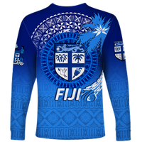 Fiji Tapa Tribal Coconut Tree Long Sleeve Shirt LT12 - Wonder Print Shop
