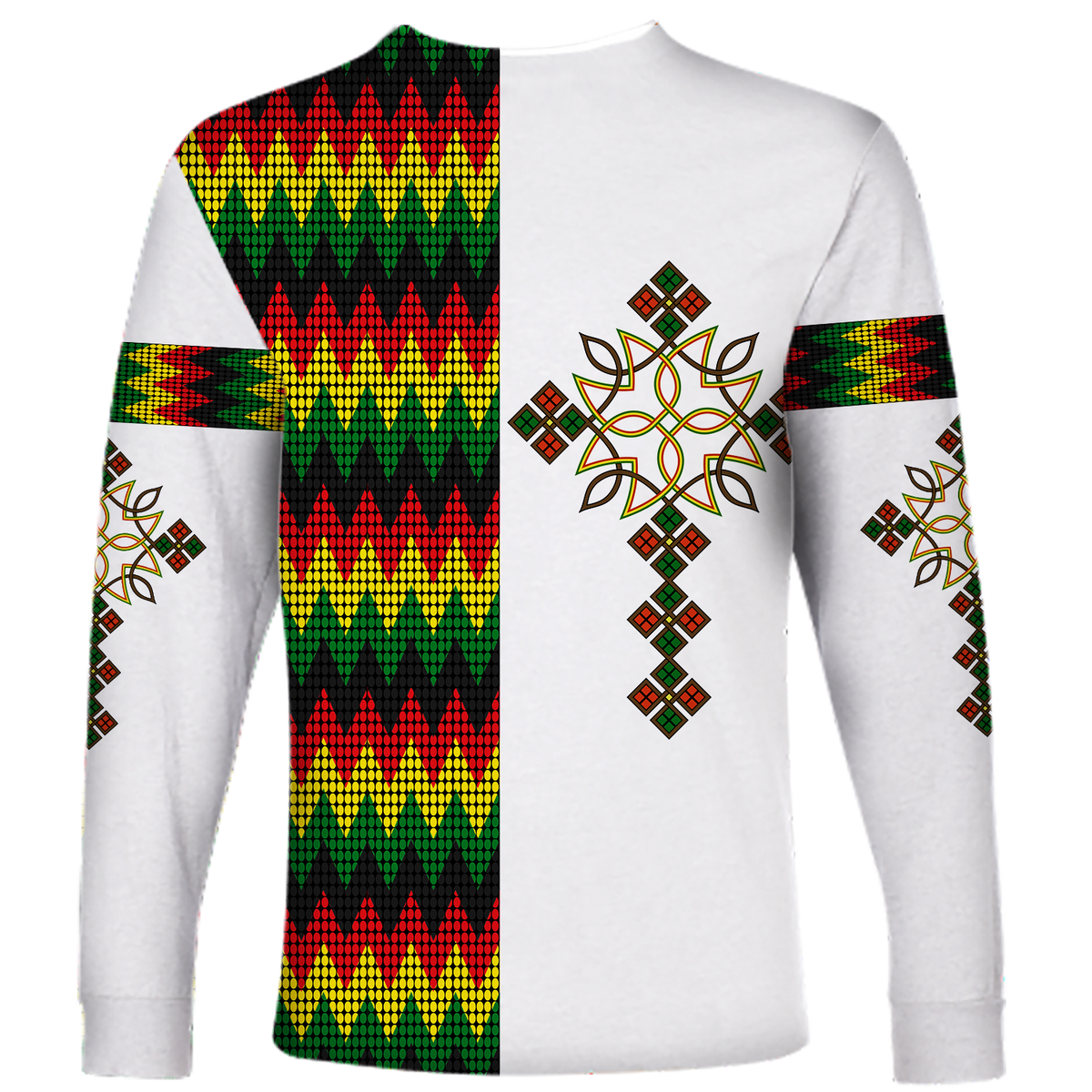 Ethiopian Art Cross Long Sleeve Shirt LT12 - Wonder Print Shop