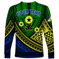 Custom Personalised Vanuatu Malampa Province Tribal Pattern Long Sleeve Shirt LT12 - Wonder Print Shop