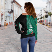 Bangladesh Pride Women Off Shoulder Sweater LT12 - Wonder Print Shop