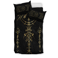 Viking Helm of Awe Gold Art Bedding Set LT12 - Wonder Print Shop