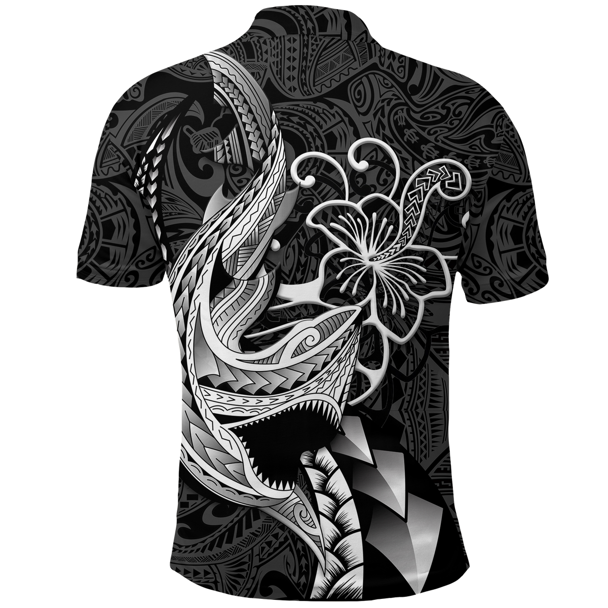 Polynesian Shark Tattoo Hawaii Tribal Polo Shirt LT12 - Wonder Print Shop