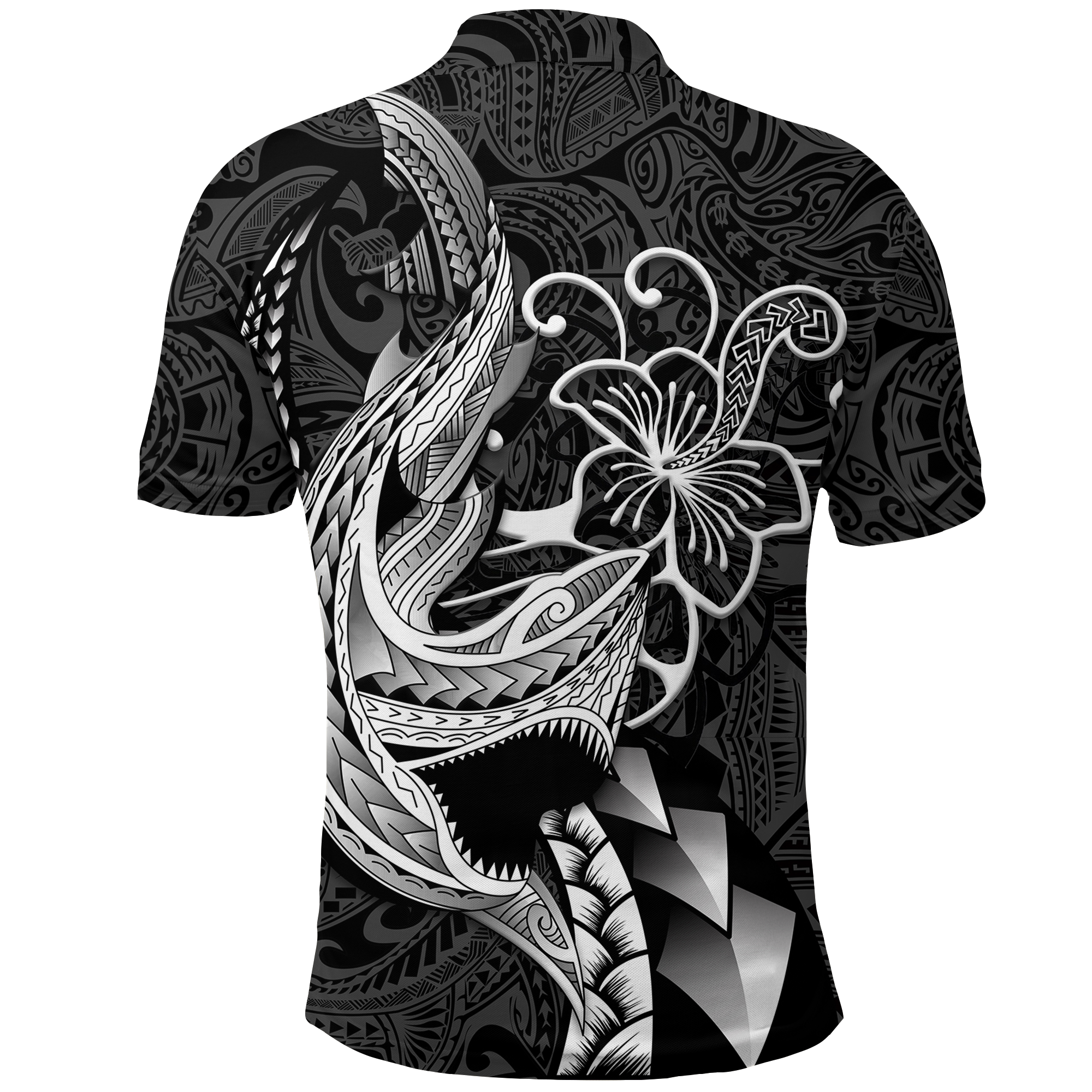 Polynesian Shark Tattoo Hawaii Tribal Polo Shirt LT12 - Wonder Print Shop