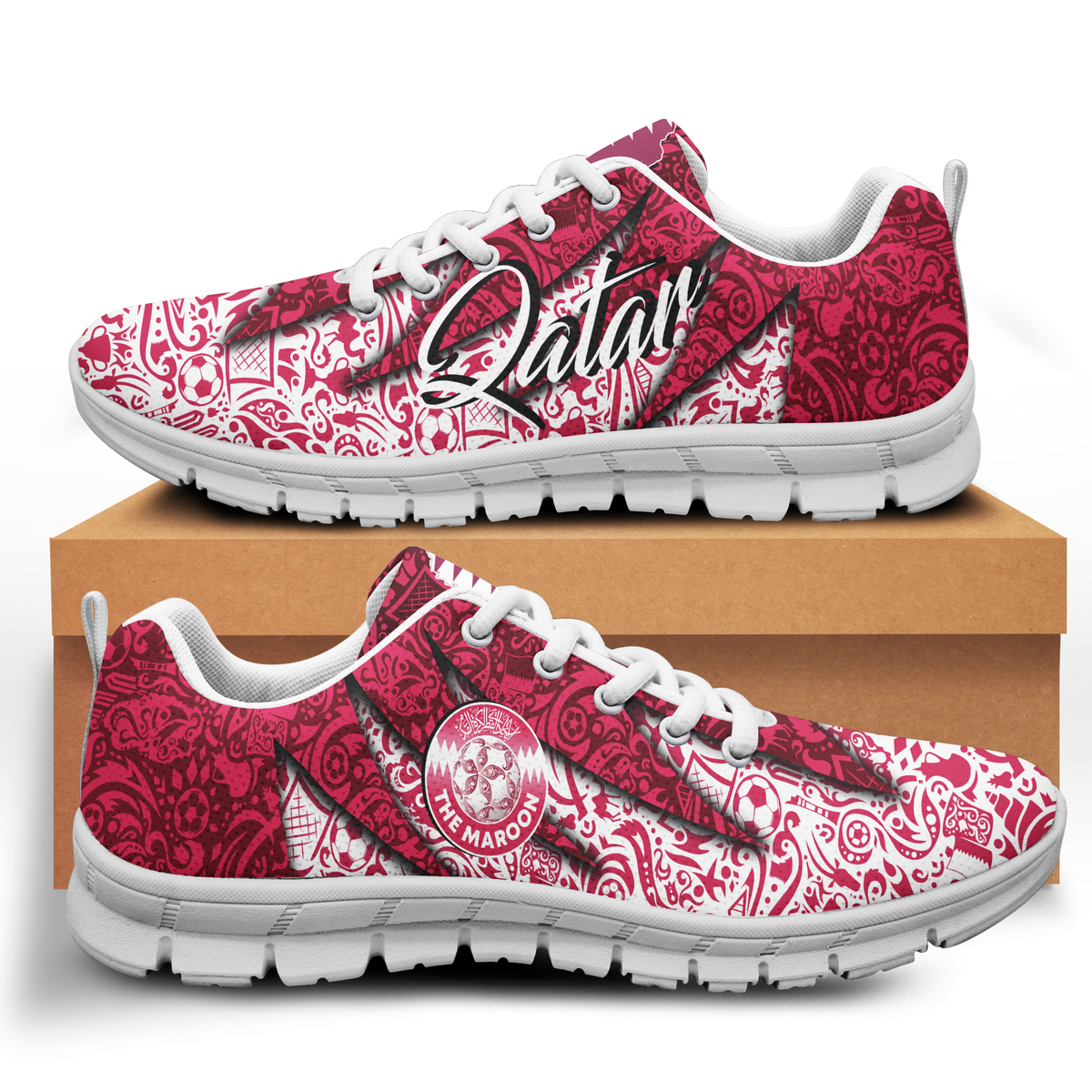 Qatar Football Team World Cup 2022 Sneaker - LT2 - Wonder Print Shop