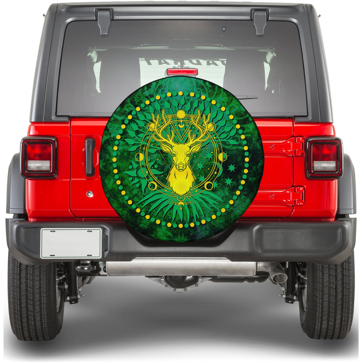 Celtic Moon Phases Deer with Tree of Life Spare Tire Cover LT12 - Wonder Print Shop