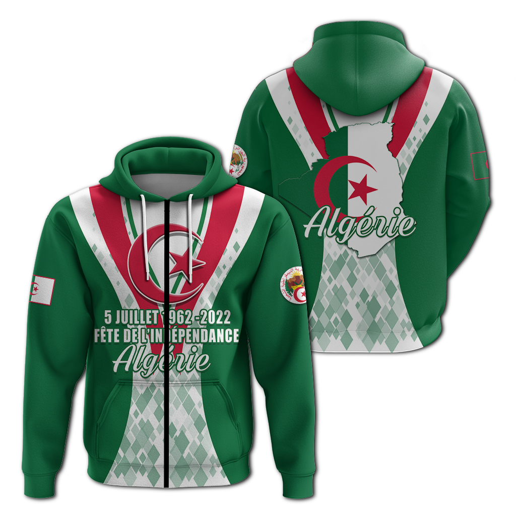 Algeria Independence Day 5 Juillet 1962 2022 Hoodie LT12 - Wonder Print Shop