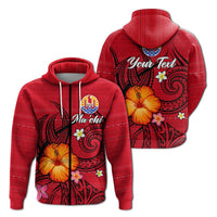 Custom Tahiti Maohi Zip Hoodie Hibiscus With Tribal LT12 - Wonder Print Shop