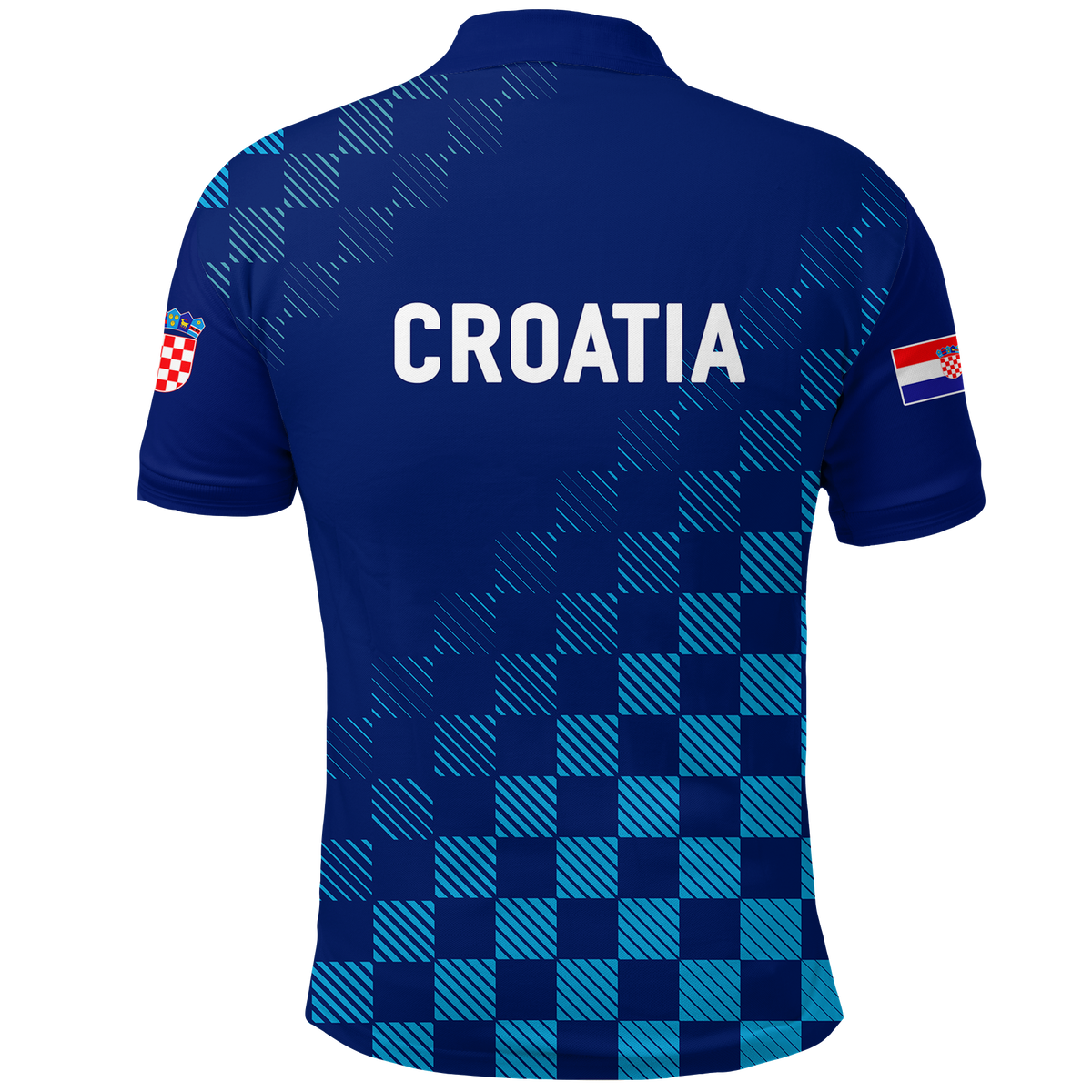 Croatia Polo Shirt Football 2022 Champions Pride Blue LT12 - Wonder Print Shop