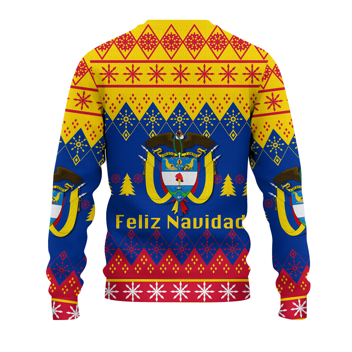 Colombia Christmas Feliz Navidad Ugly Pattern Sweatshirt - LT12 - Wonder Print Shop