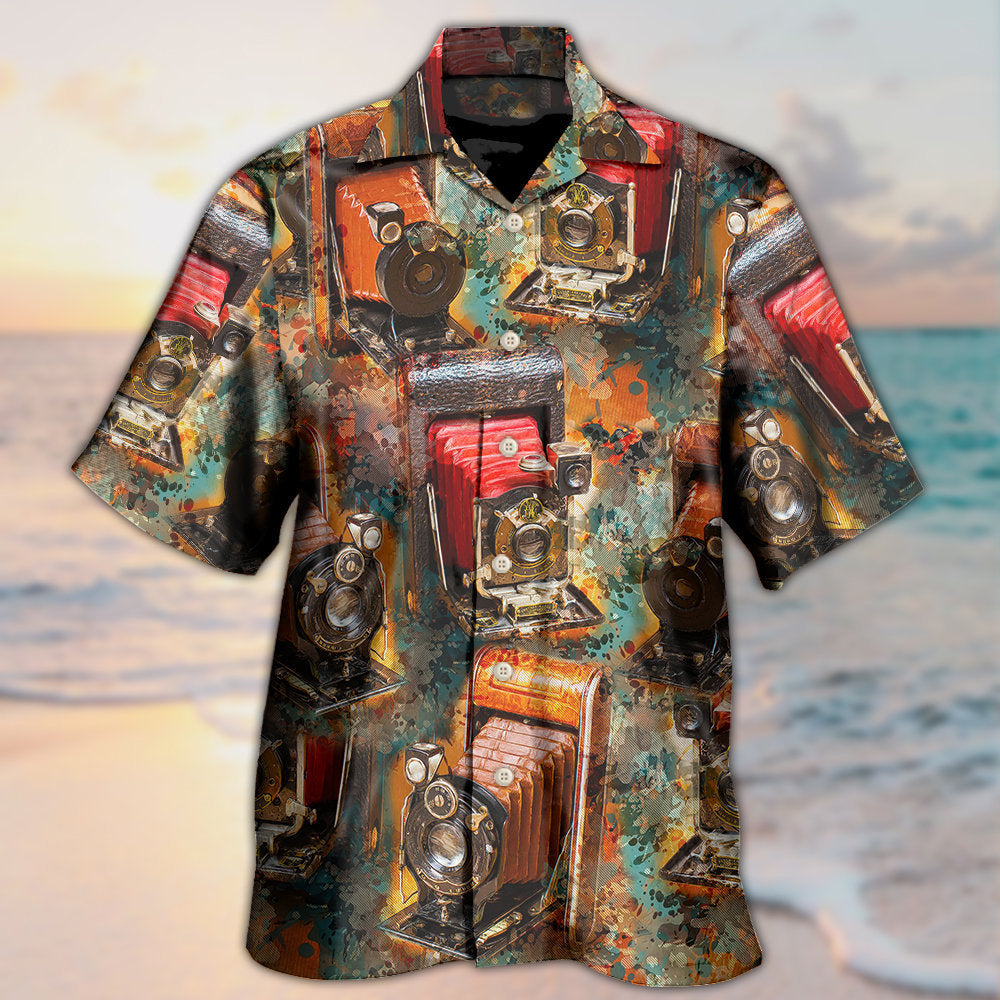 Camera Vintage Old Retro Film Camera Hawaiian Shirt - Wonder Print Shop