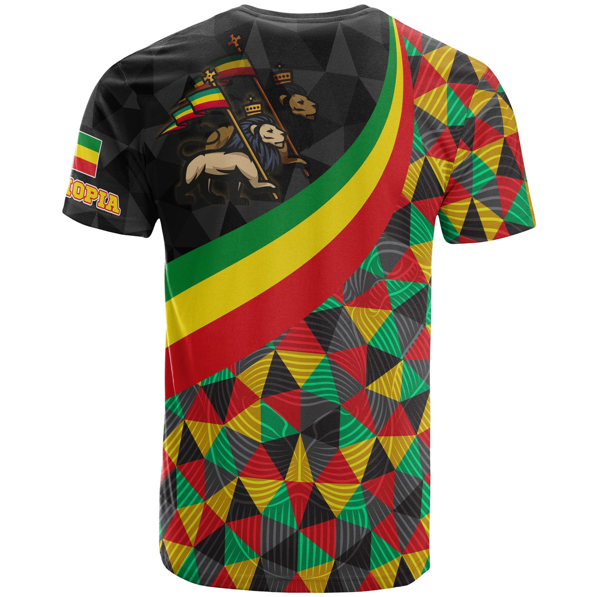Ethiopia T Shirt Ethiopia Rasta Lion - Wonder Print Shop