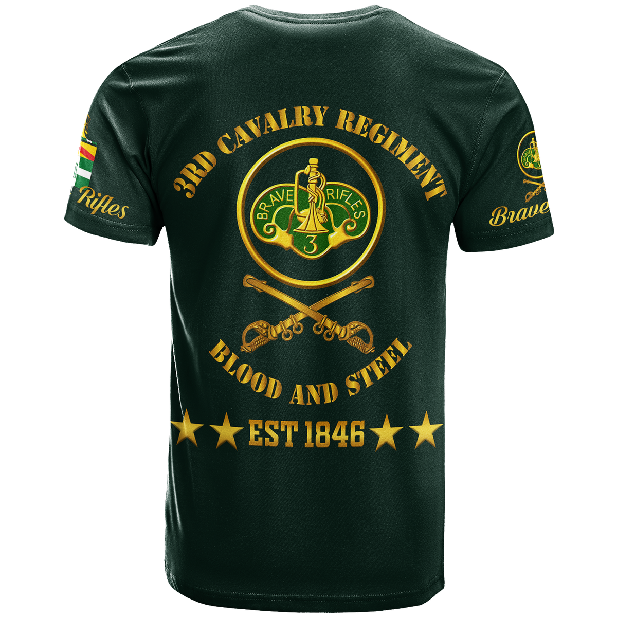 Custom 3rd Cavalry Regiment (United States) Brave Rifles T Shirt LT12 - Wonder Print Shop