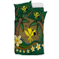 Kanaka Maoli (Hawaiian) Bedding Set - Lauhala Tropical Plumeria Coconut Tree Polynesian LT4 - Wonder Print Shop
