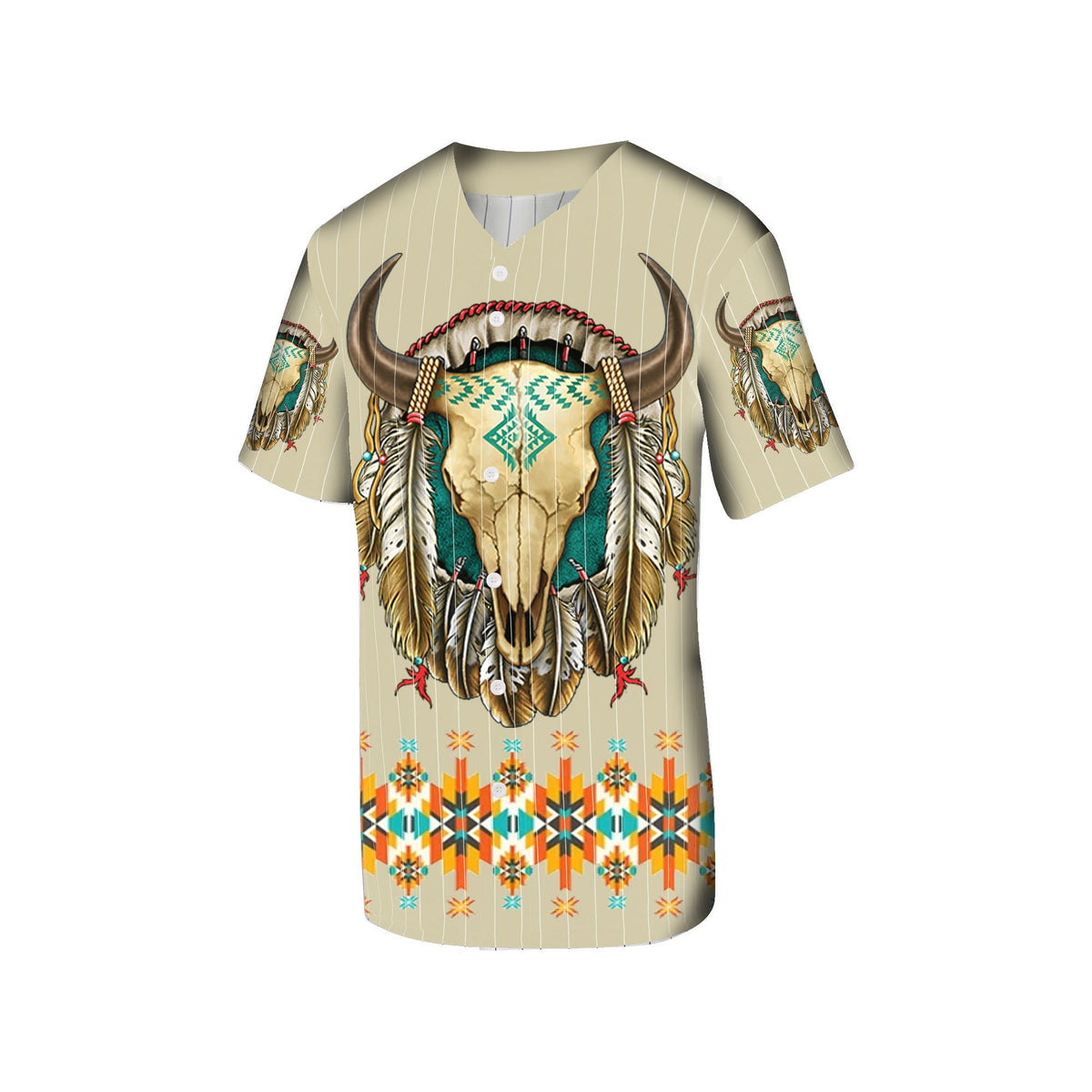 Native American Bison DreamCatcher Baseball Jersey LT10 - Wonder Print Shop