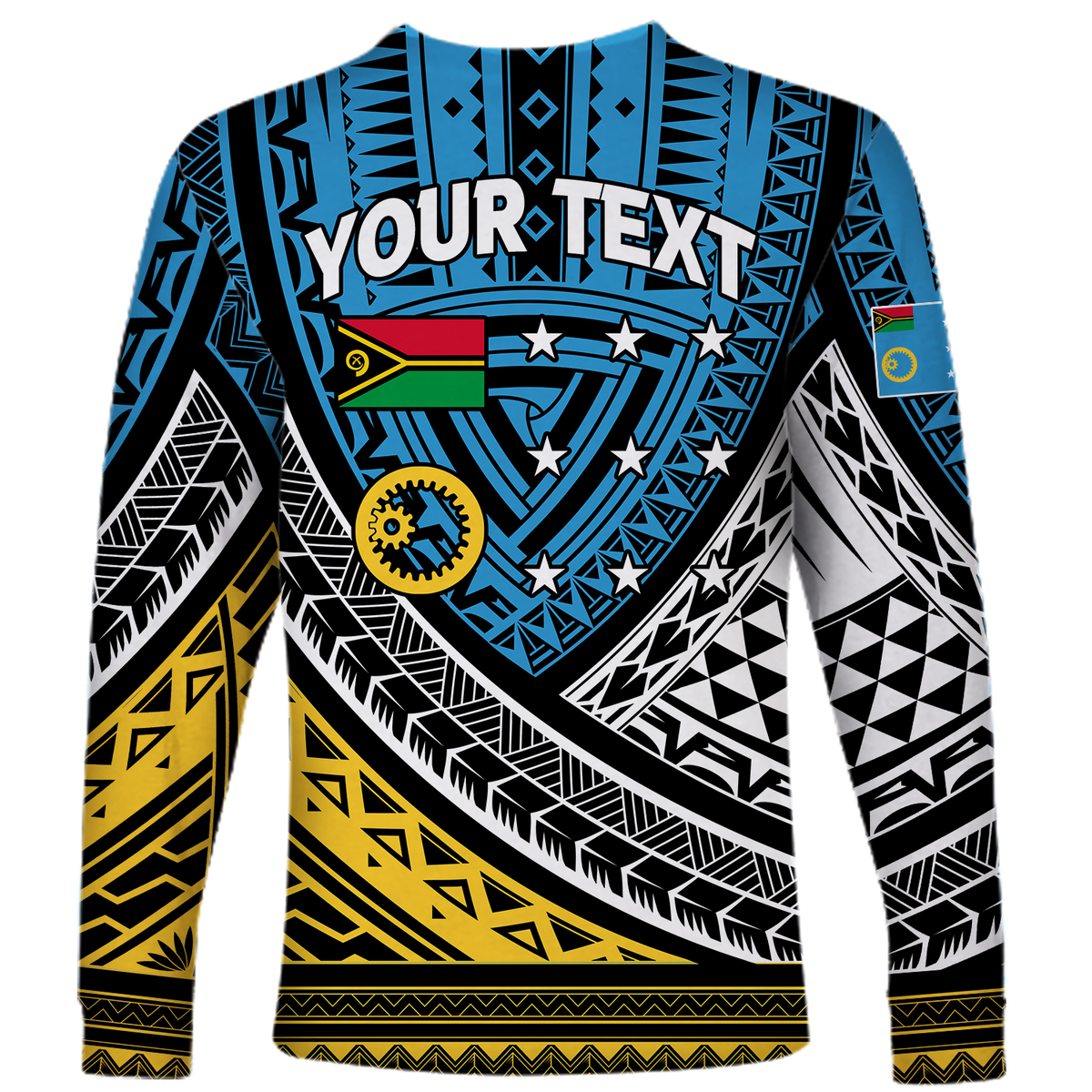 Custom Personalised Vanuatu Sanma Province Tribal Pattern Long Sleeve Shirt LT12 - Wonder Print Shop