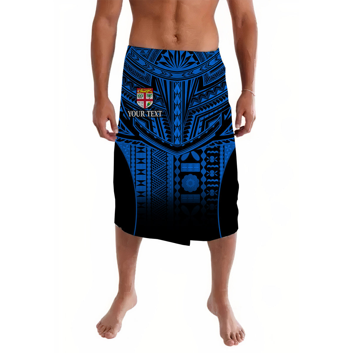 Custom Personalised Fiji Faithful Lavalava Version Blue LT13 - Wonder Print Shop