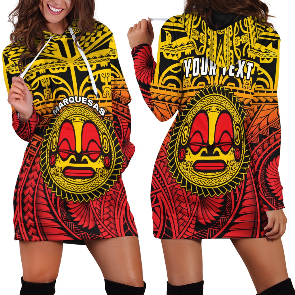 custom-personalised-marquesas-islands-hoodie-dress-mata-tiki-polynesian-pattern