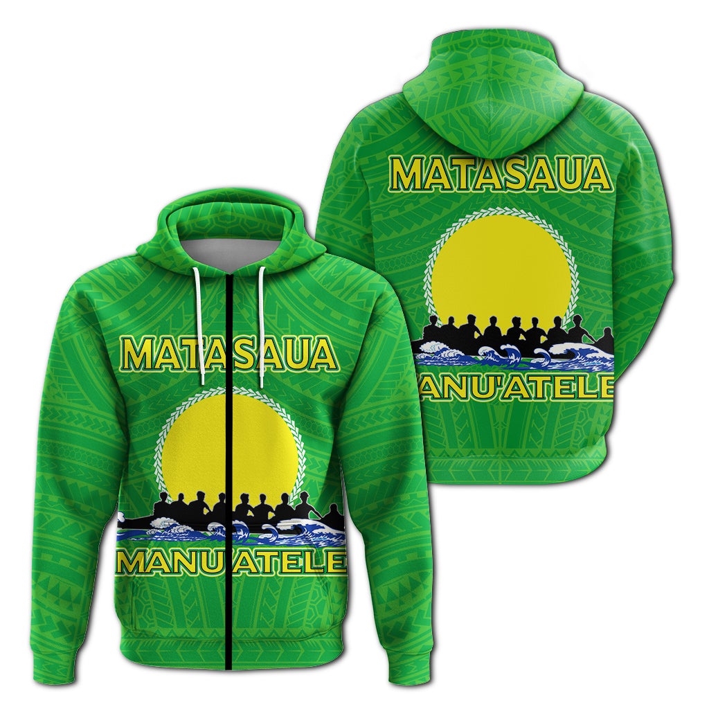 American Samoa Zip Up Hoodie Matasaua Manua Pride LT12 - Wonder Print Shop
