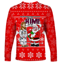 Jesus Santa Christmas Season - Hear ye HIM not me - Ugly Long Sleeve Shirt - LT12 - Wonder Print Shop