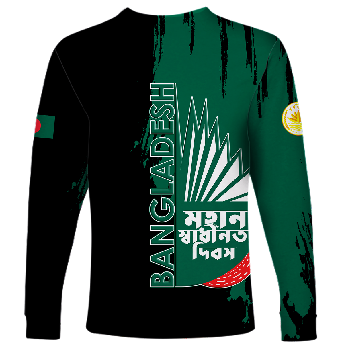 Bangladesh Pride Long Sleeve Shirt LT12 - Wonder Print Shop