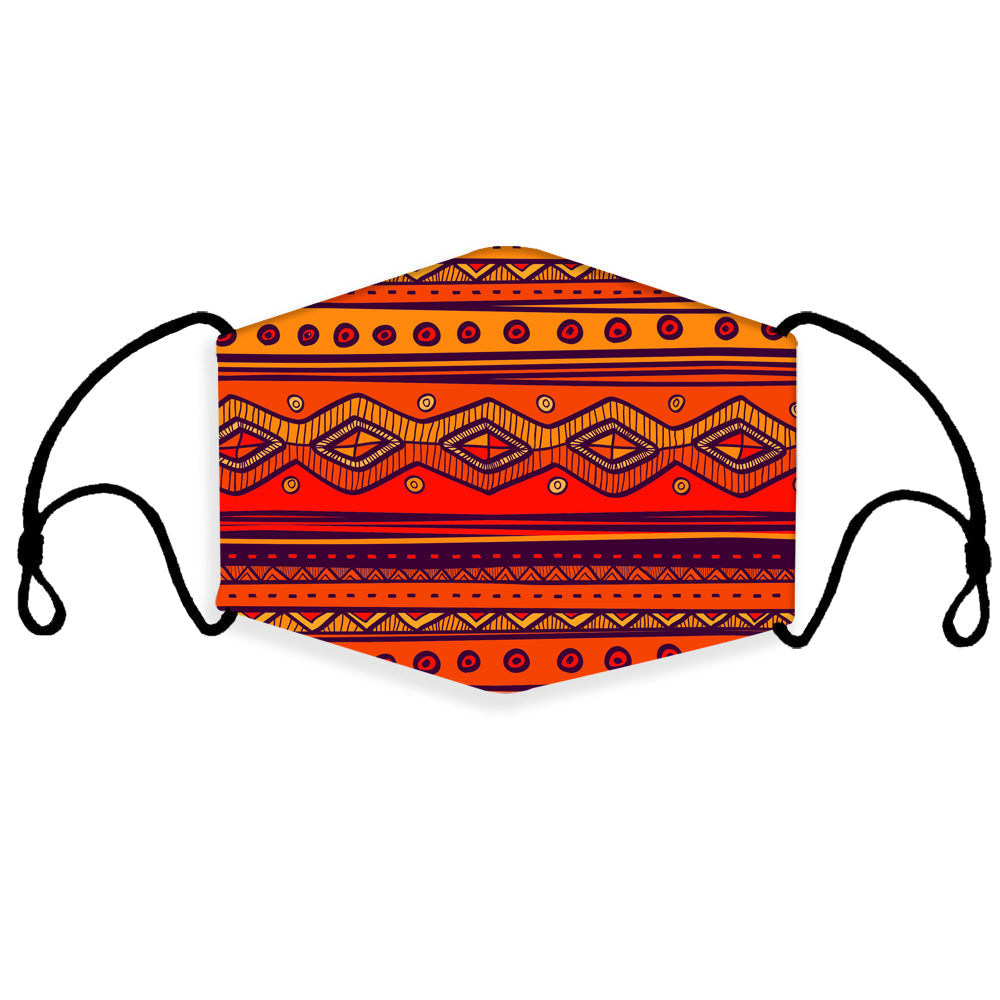 native-american-pattern-color-orange-3d-mask-with-1-filter