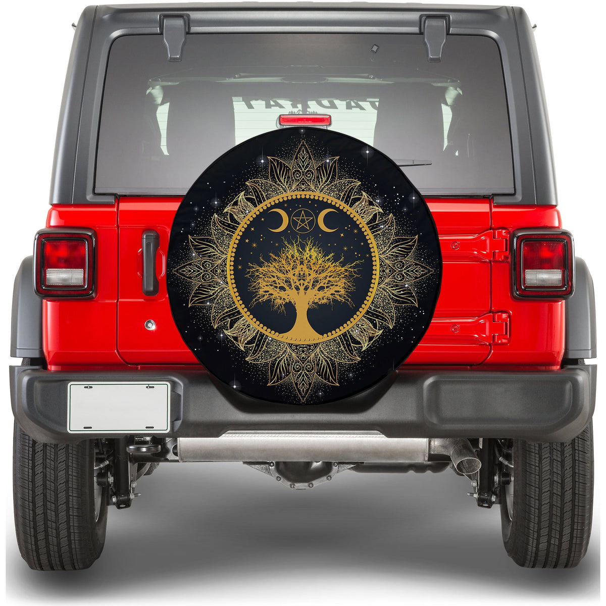 Celtic Tree of Life With Moon Pentacle Spare Tire Cover LT12 - Wonder Print Shop