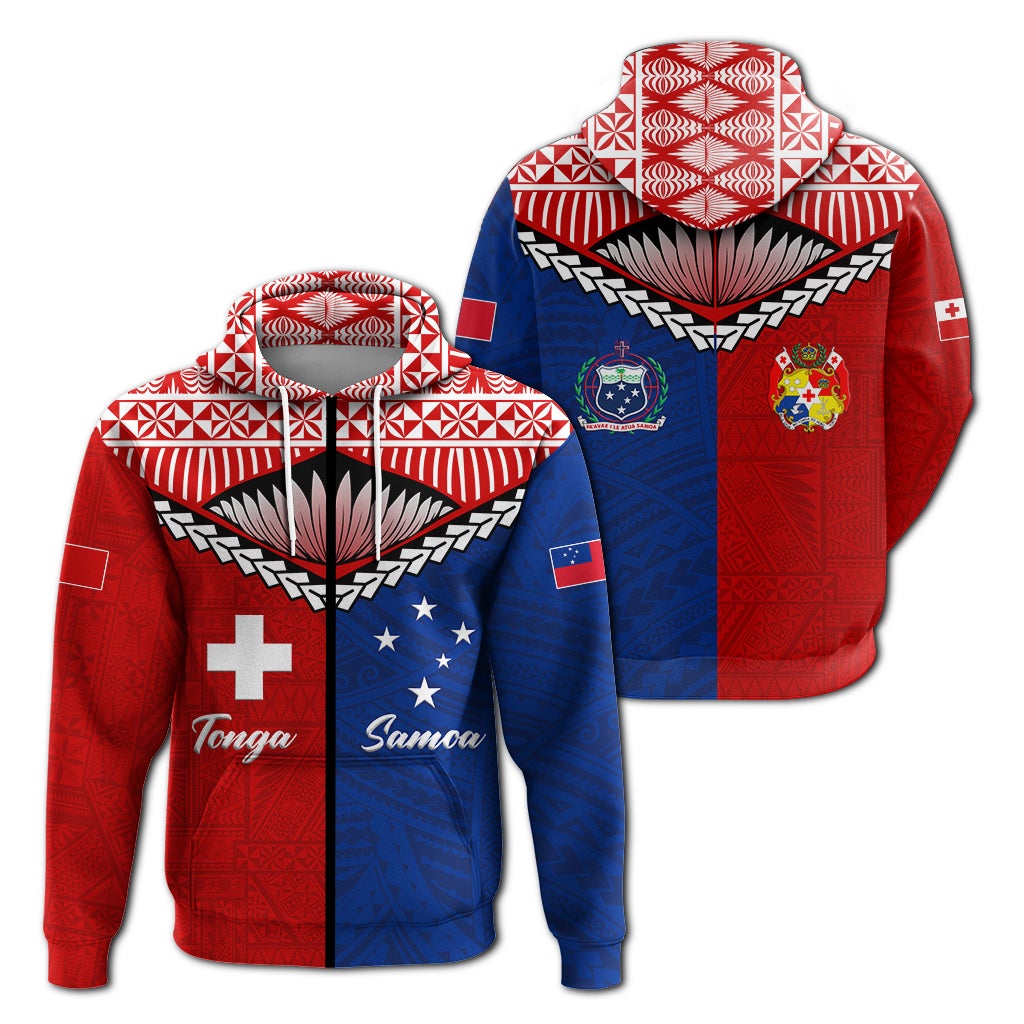 Tonga Combine Samoa Pride Zip Hoodie LT12 - Wonder Print Shop