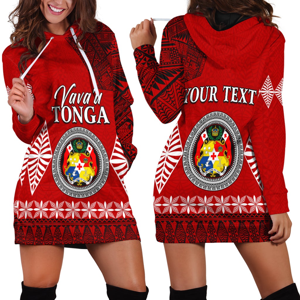 (Custom Personalised) Vava u Tonga Hoodie Dress Tongan Ngatu LT13 - Wonder Print Shop