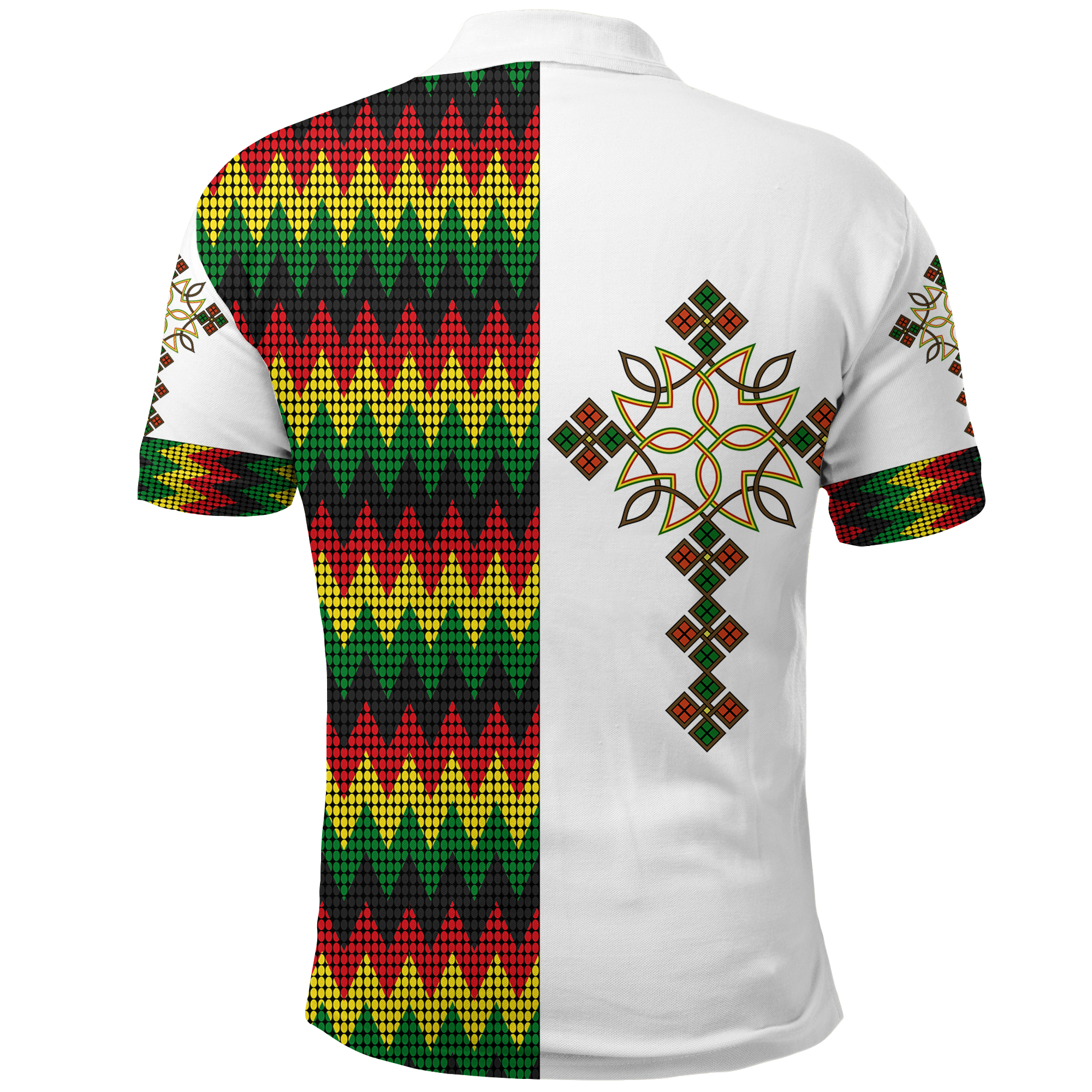 Ethiopian Art Cross Polo Shirt LT12 - Wonder Print Shop