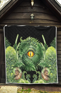 Eyes Dinosaur Quilt Seashell and Fern LT4 - Wonder Print Shop