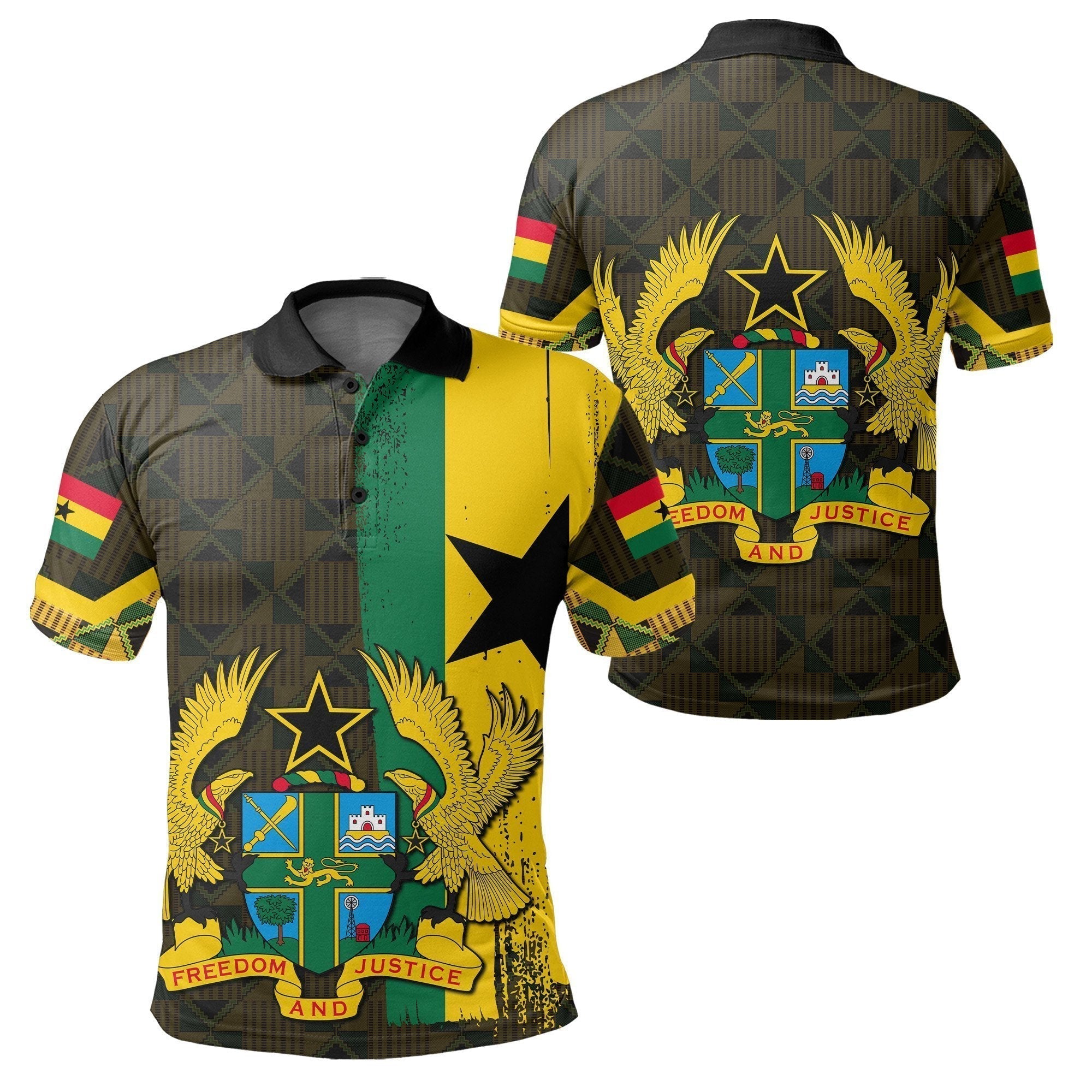 ghana-coat-of-arms-kente-polo-shirt