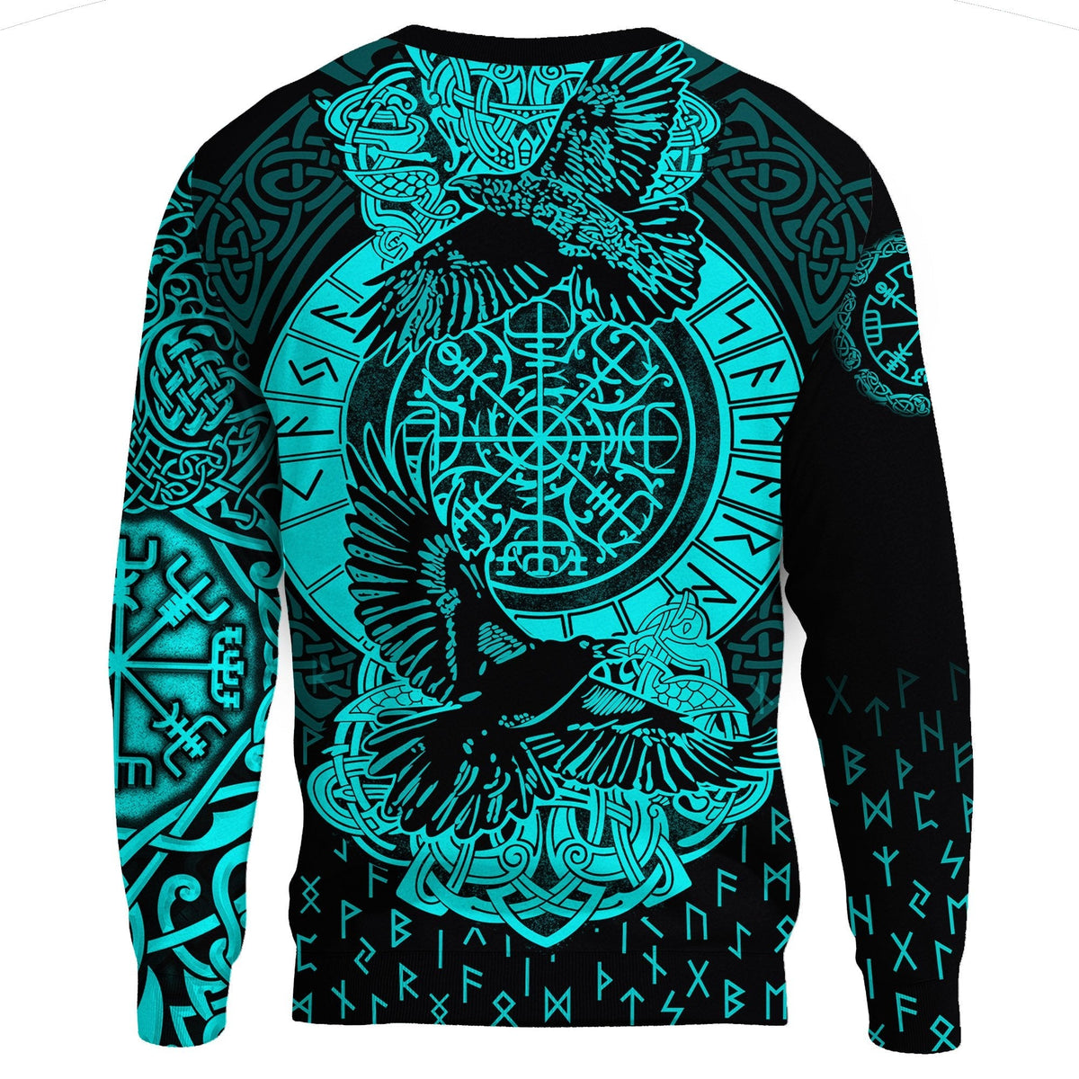 Viking Sweatshirt - Nordic Raven Tattoos RLT12 - Wonder Print Shop