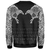 Viking Sweatshirt The Raven Of Odin Tattoo RLT12 - Wonder Print Shop